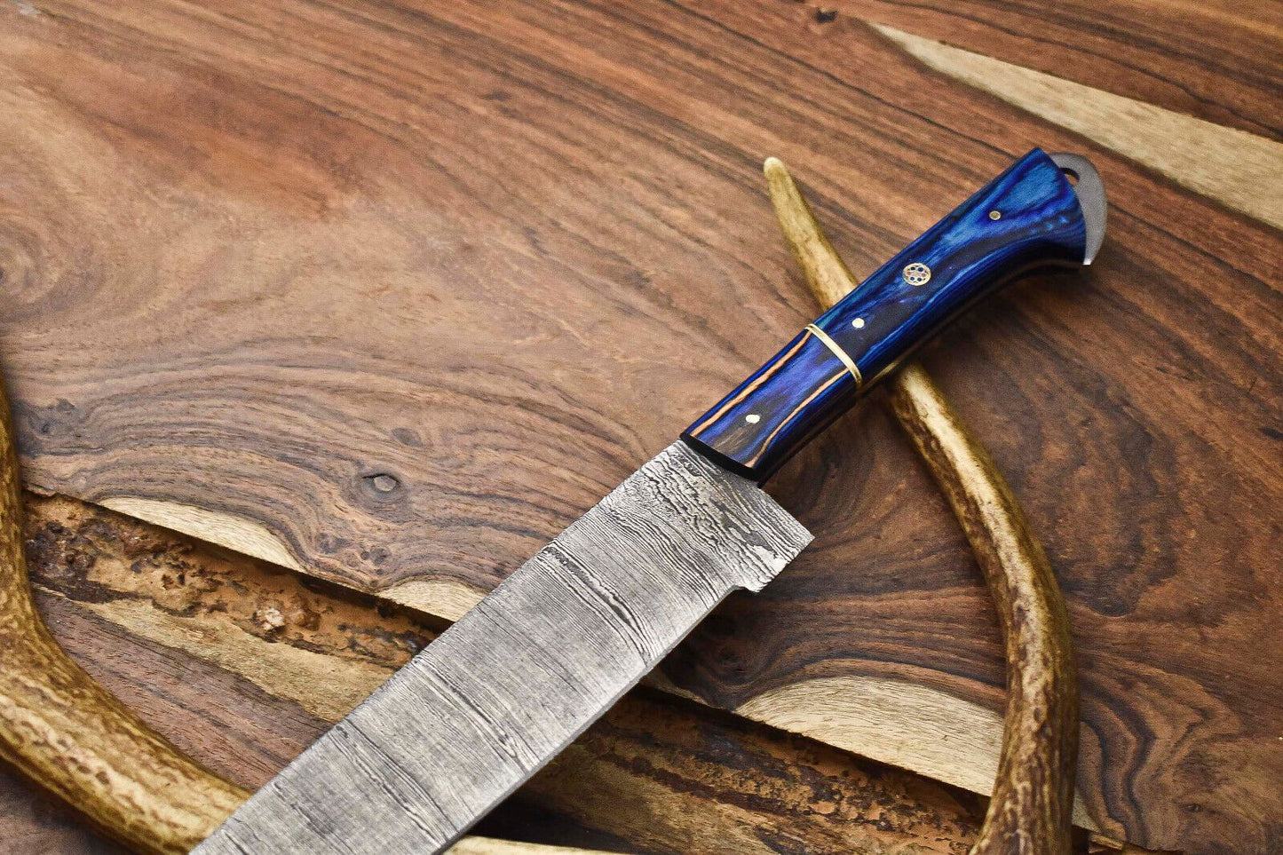 130 Handmade Damascus Steel Chef Knife  Full Tang Kitchen Knife  Custom Forged 384 Layer Blade 1