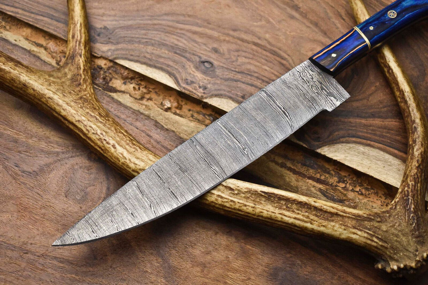 130 Handmade Damascus Steel Chef Knife  Full Tang Kitchen Knife  Custom Forged 384 Layer Blade 2