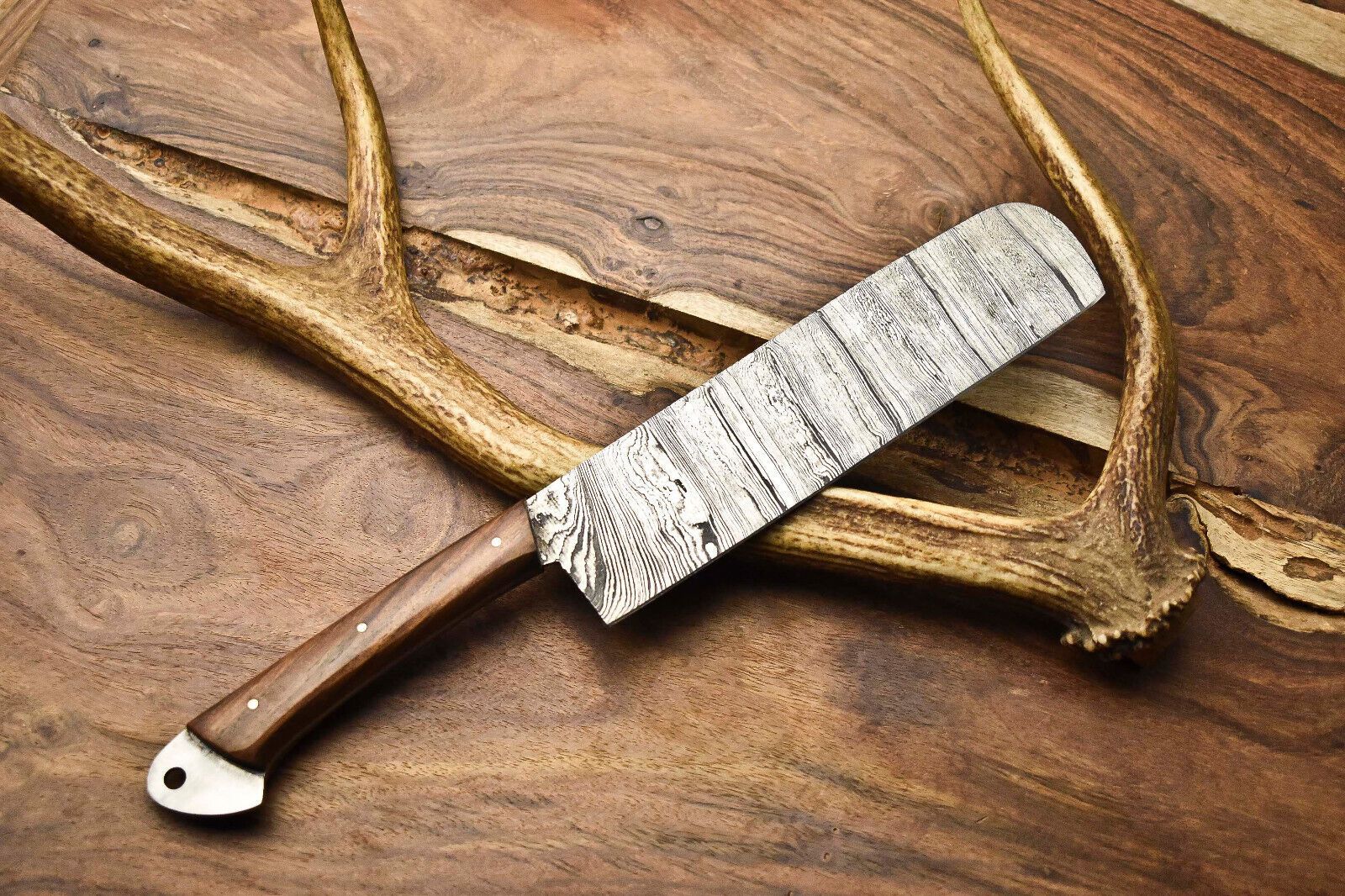 Custom Handmade Damascus Chef Knife  12 Professional Kitchen Knife With Hard Wood Handle 3
