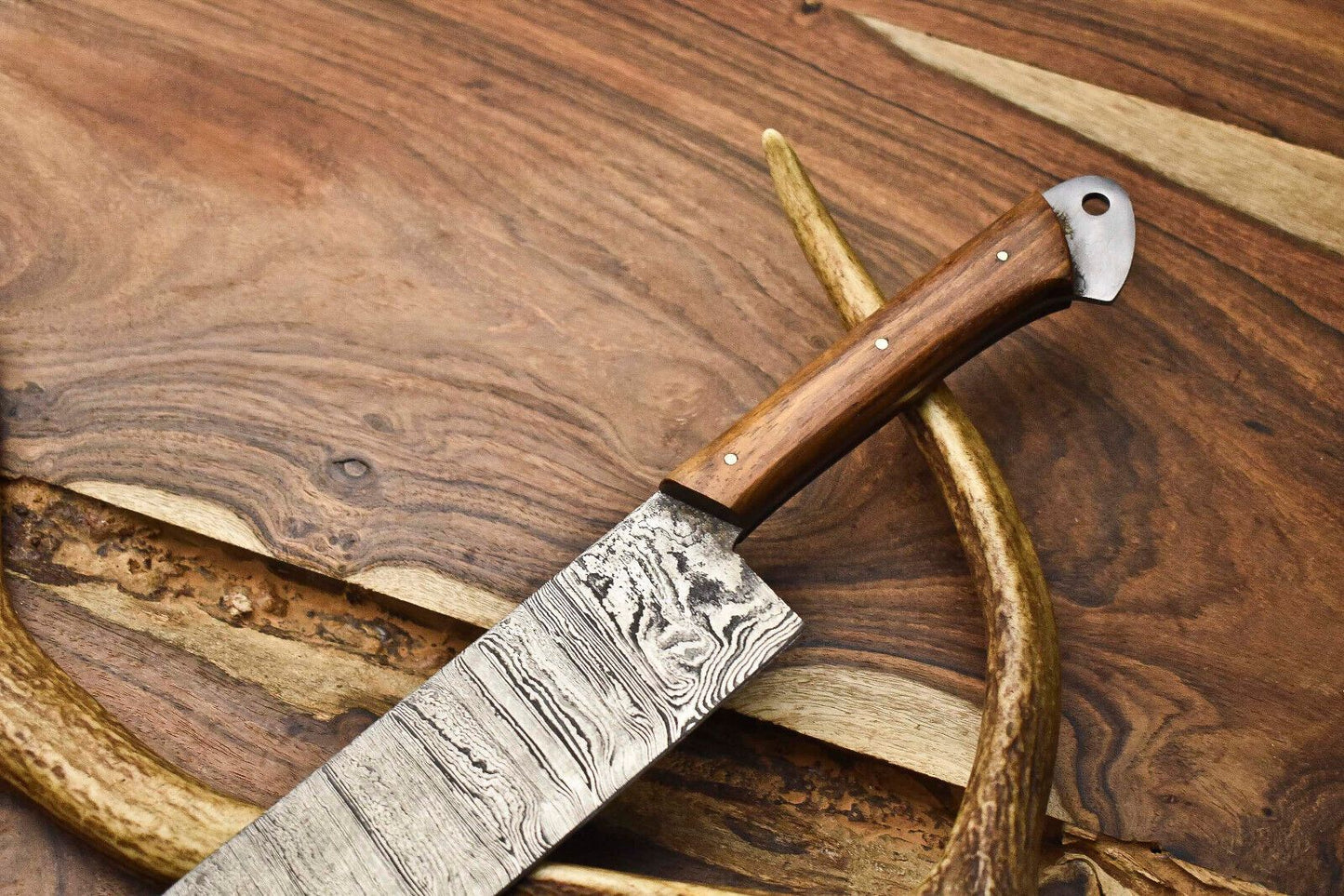 Custom Handmade Damascus Chef Knife  12 Professional Kitchen Knife With Hard Wood Handle 1