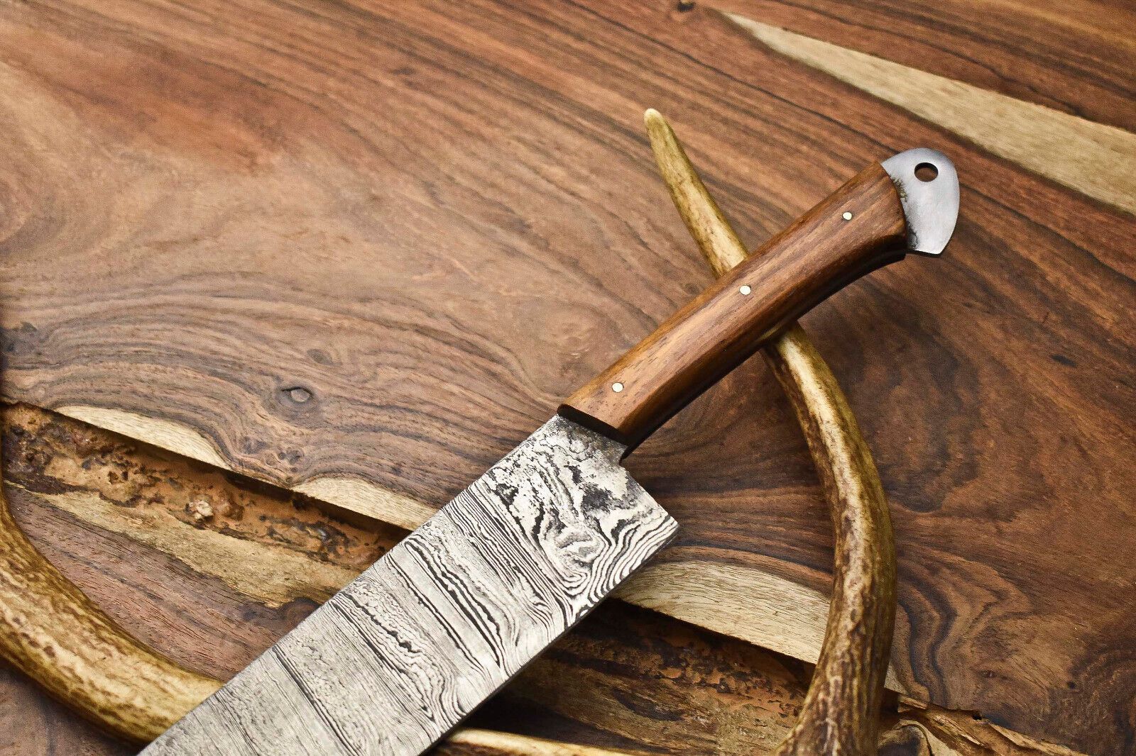 Custom Handmade Damascus Chef Knife  12 Professional Kitchen Knife With Hard Wood Handle 1