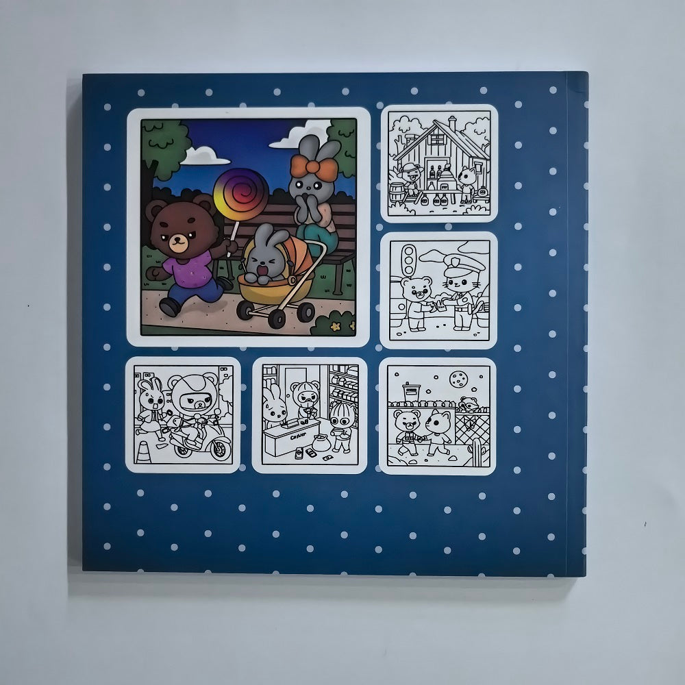 Fuzzy Felons Coloring Book for Adults, Cute Animal Characters, Calming Scenes for Stress Relief, Creative Gift for Teens