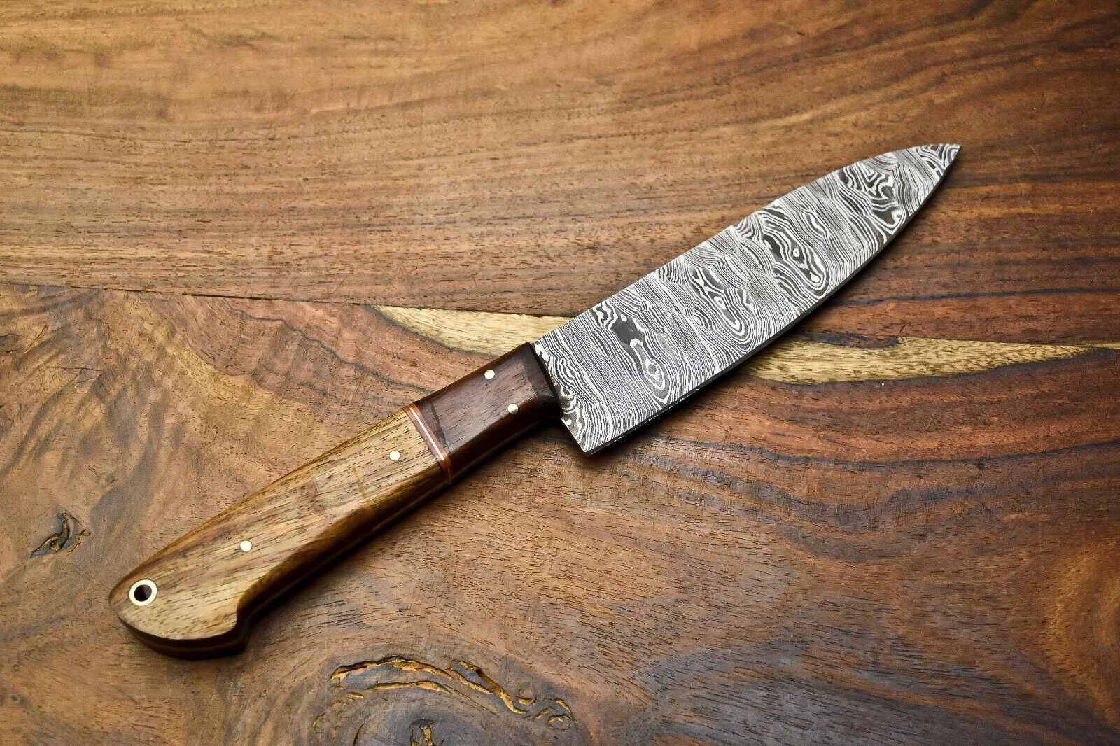 12 Inch Handmade Damascus Blade Chef Knife  Professional Kitchen Cutlery Gift 3