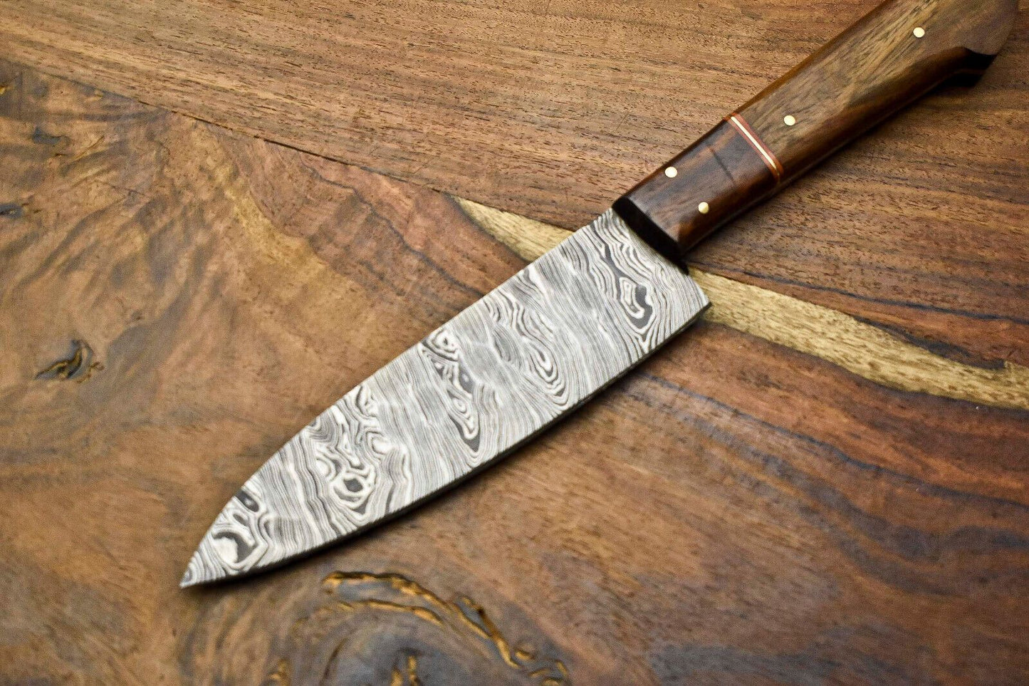 12 Inch Handmade Damascus Blade Chef Knife  Professional Kitchen Cutlery Gift 2