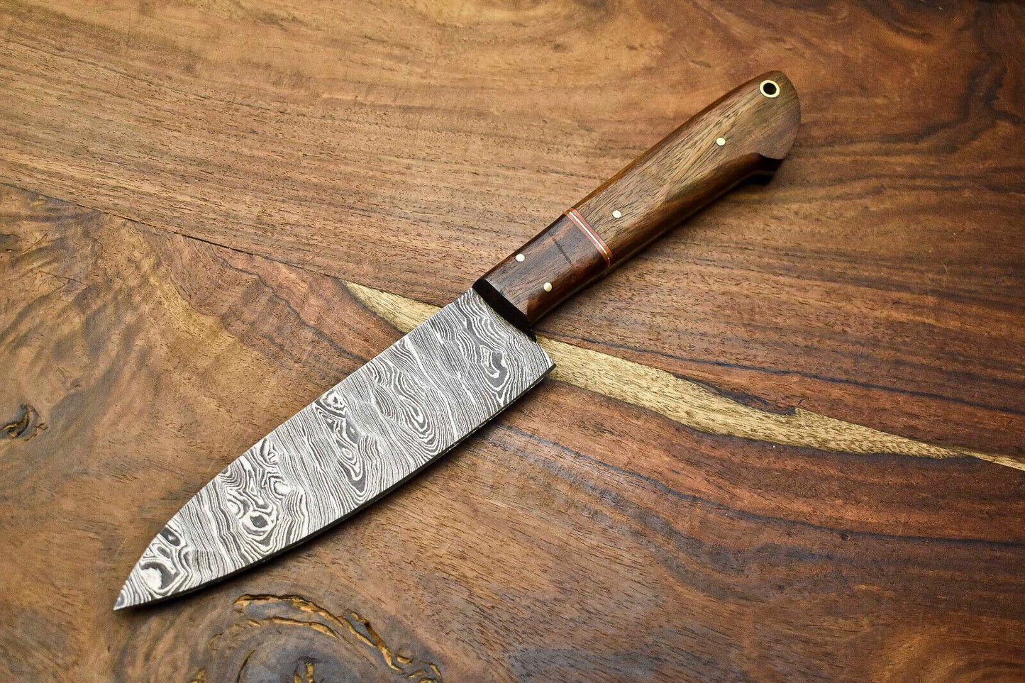 12 Inch Handmade Damascus Blade Chef Knife | Professional Kitchen Cutlery Gift