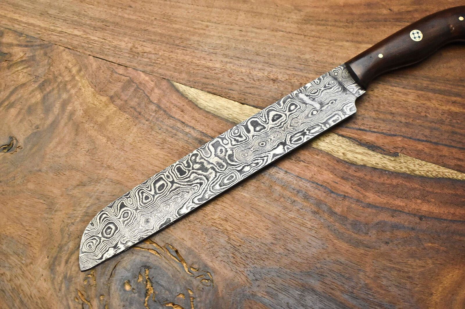 Hand Forged 12 Damascus Steel Chef Knife  Custom Kitchen Knife For Professional Chefs 2