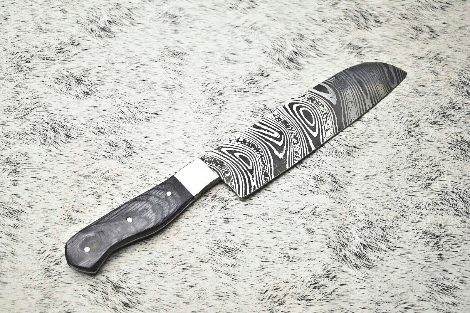 Unique 12 Inch Handmade Damascus Steel Knife  Professional Chef Kitchen Blade 3