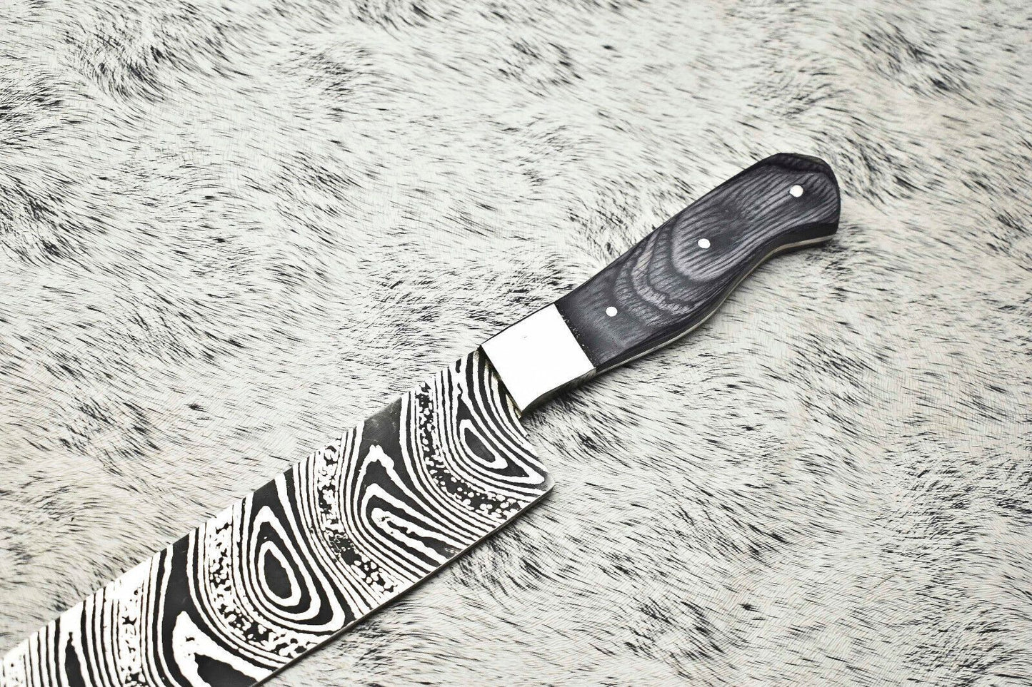Unique 12 Inch Handmade Damascus Steel Knife  Professional Chef Kitchen Blade 1