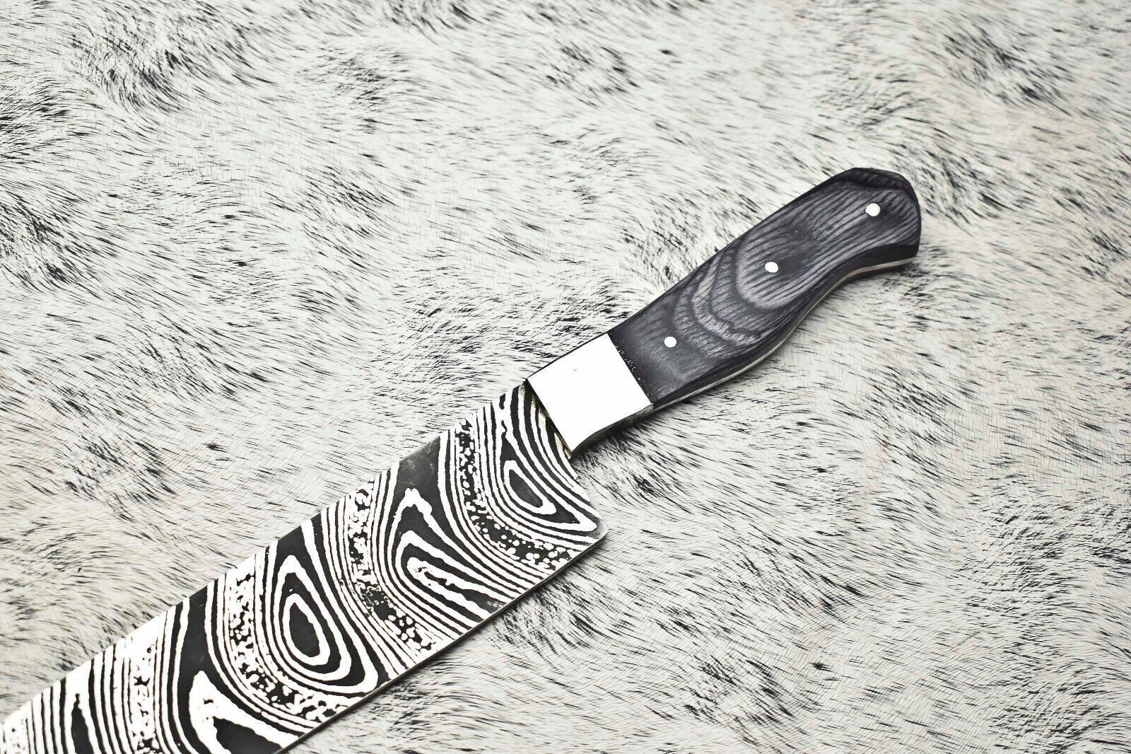 Unique 12 Inch Handmade Damascus Steel Knife  Professional Chef Kitchen Blade 1