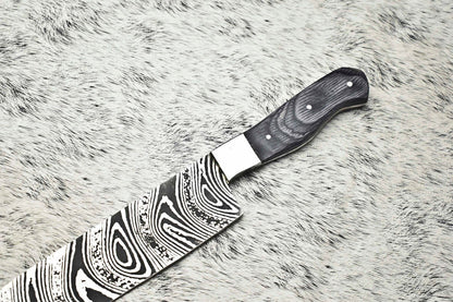Unique 12 Inch Handmade Damascus Steel Knife  Professional Chef Kitchen Blade 1