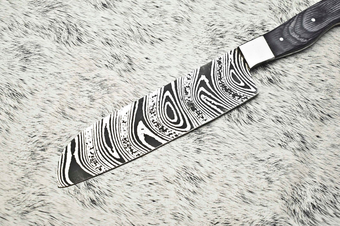 Unique 12 Inch Handmade Damascus Steel Knife  Professional Chef Kitchen Blade 2