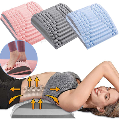 Spine Correction Back Exercise, Lumbar Cervical Traction Massage Pillow, Hump Back Fitness Stretching Equipments