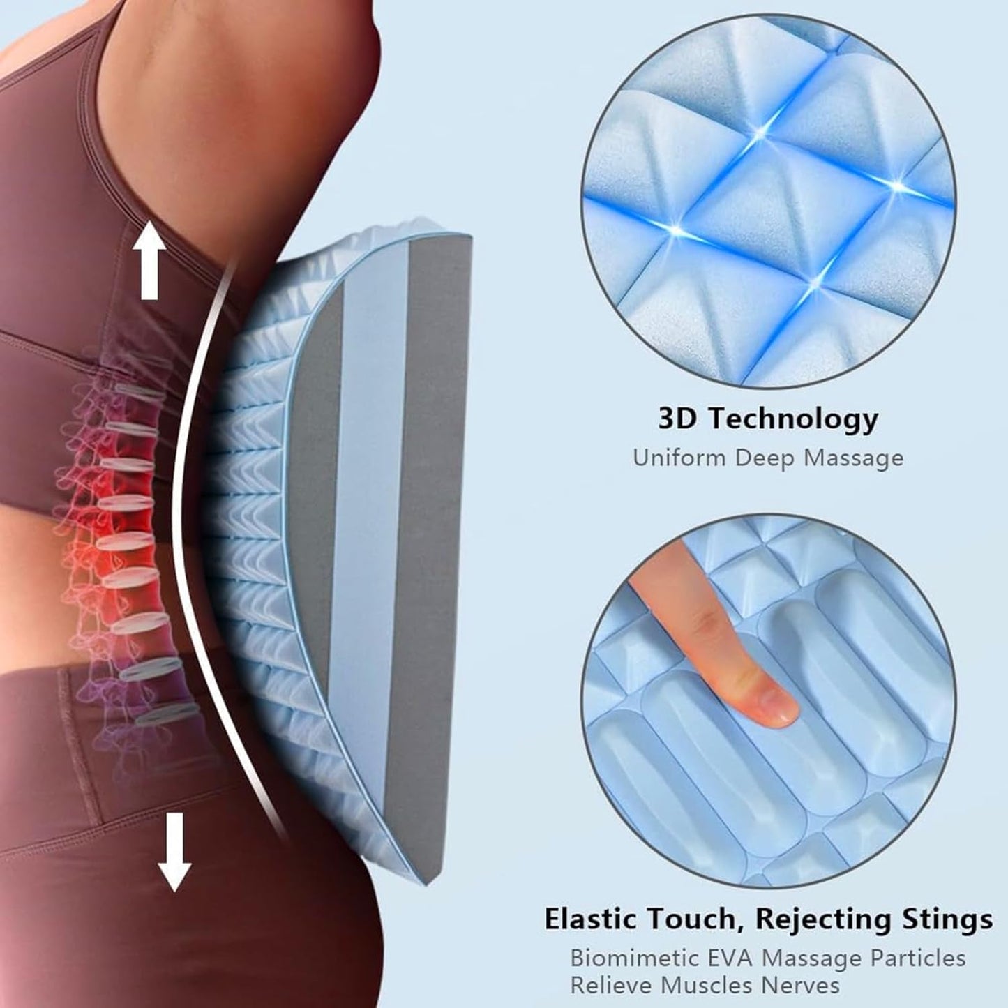 Spine Correction Back Exercise, Lumbar Cervical Traction Massage Pillow, Hump Back Fitness Stretching Equipments