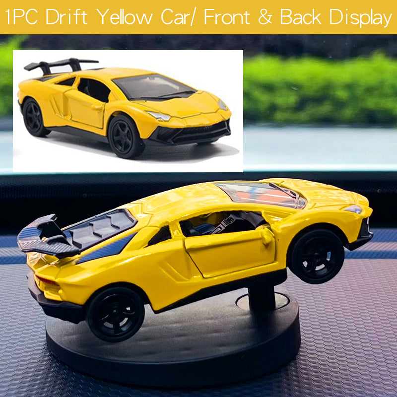 Cool Drift Car Dashboard Toy, Turning Swing Model, Sports Auto Ornament, Interior Decoration Gift for Men