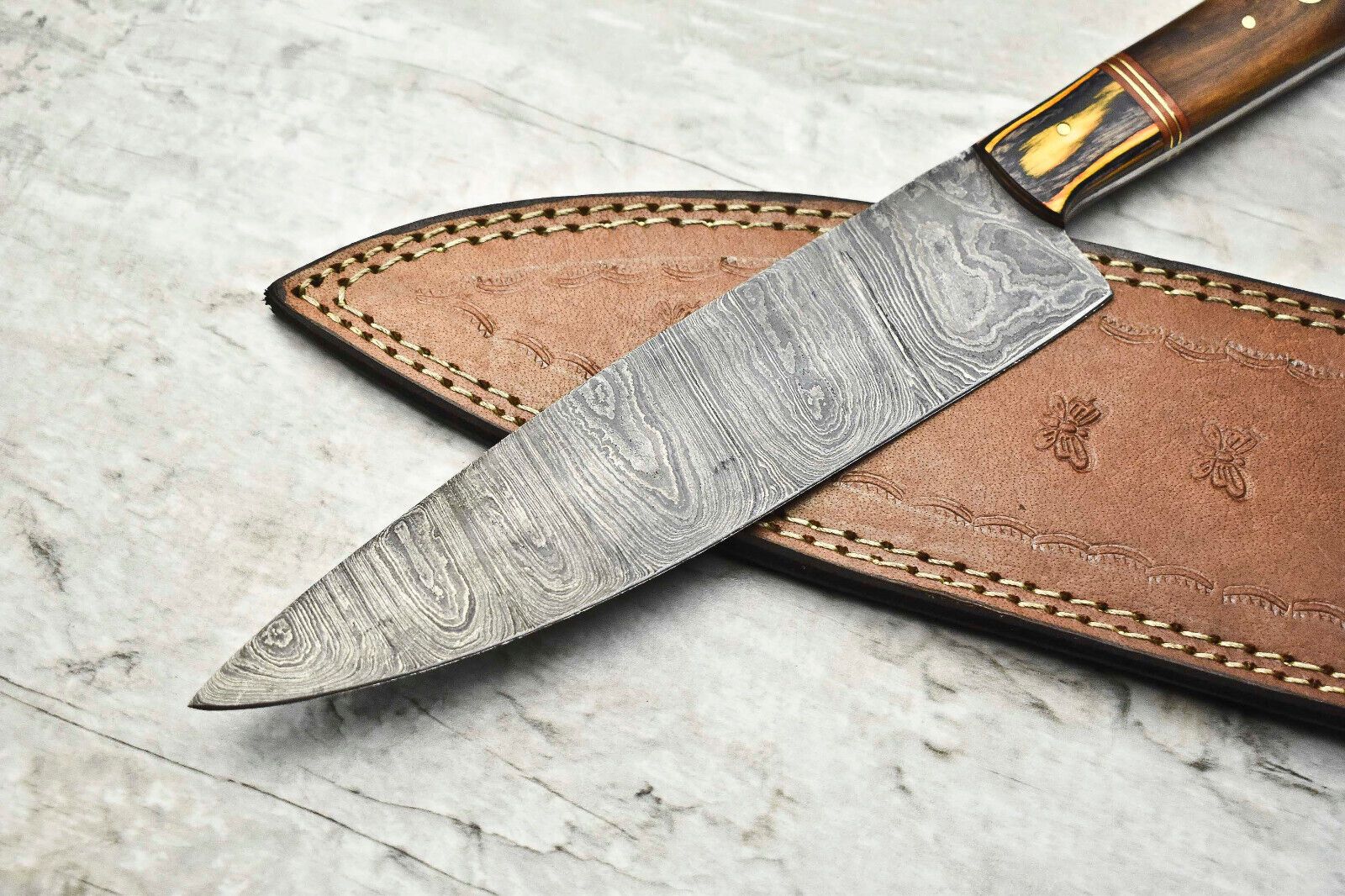 Master Forged Damascus Steel Chef Knife  Handmade 12 Inch Kitchen Tool Gift 3