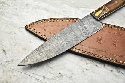Master Forged Damascus Steel Chef Knife  Handmade 12 Inch Kitchen Tool Gift 3