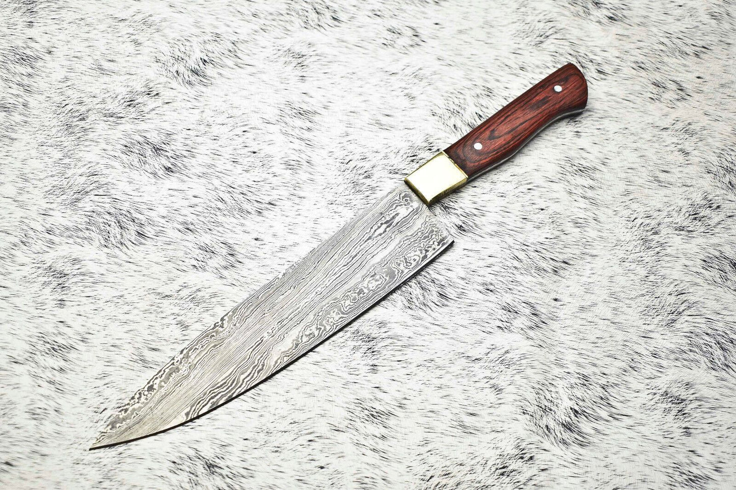 13" Handmade Damascus Steel Chef Knife | Full Tang Professional Kitchen Knife