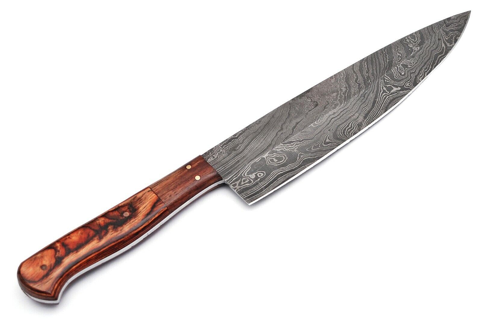 Custom Forged 13 Inch Damascus Steel Chef Knife  Handmade Kitchen Cutlery Gift 3