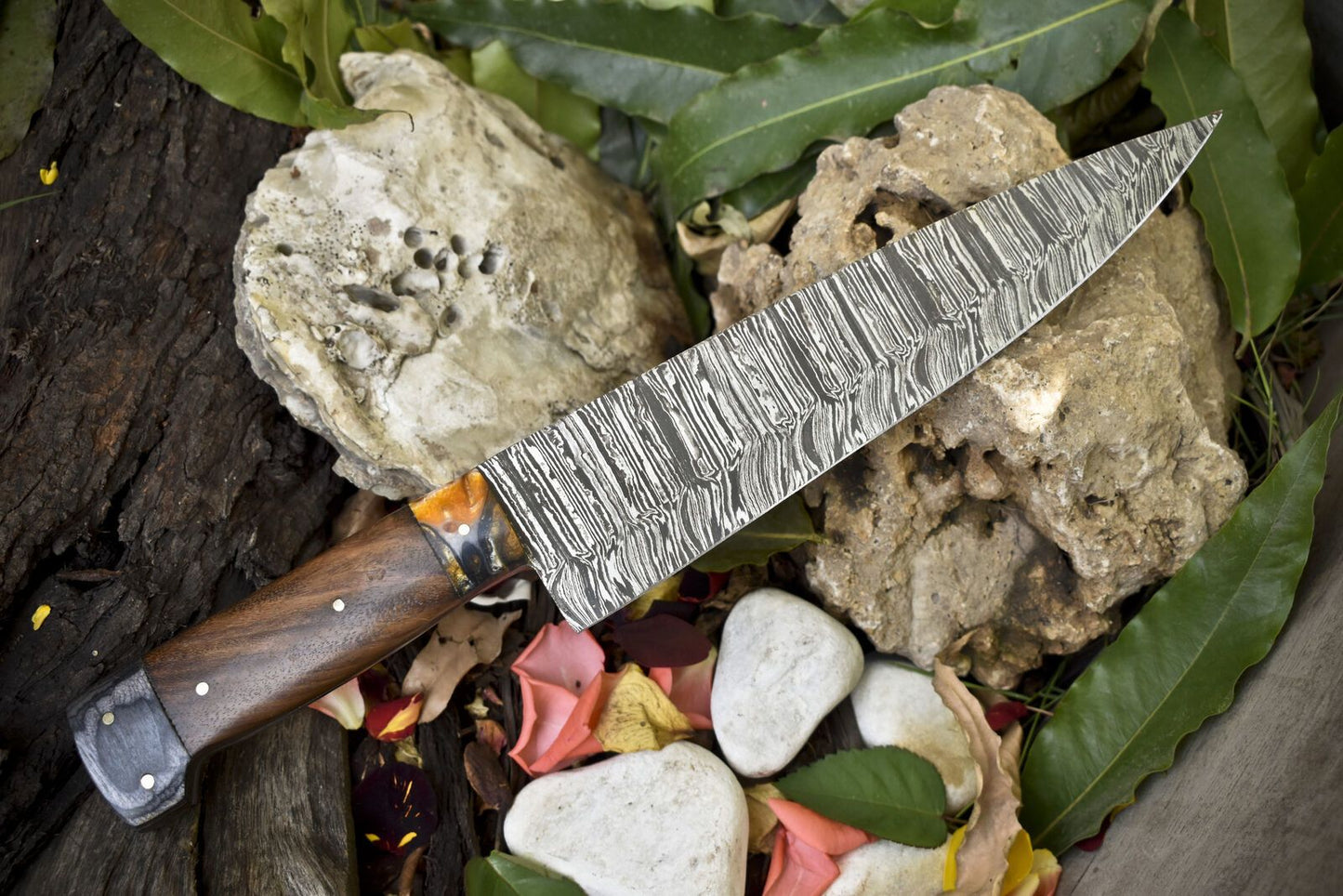 Professional 13 Damascus Chef Knife  Handcrafted Full Tang Kitchen Knife 3