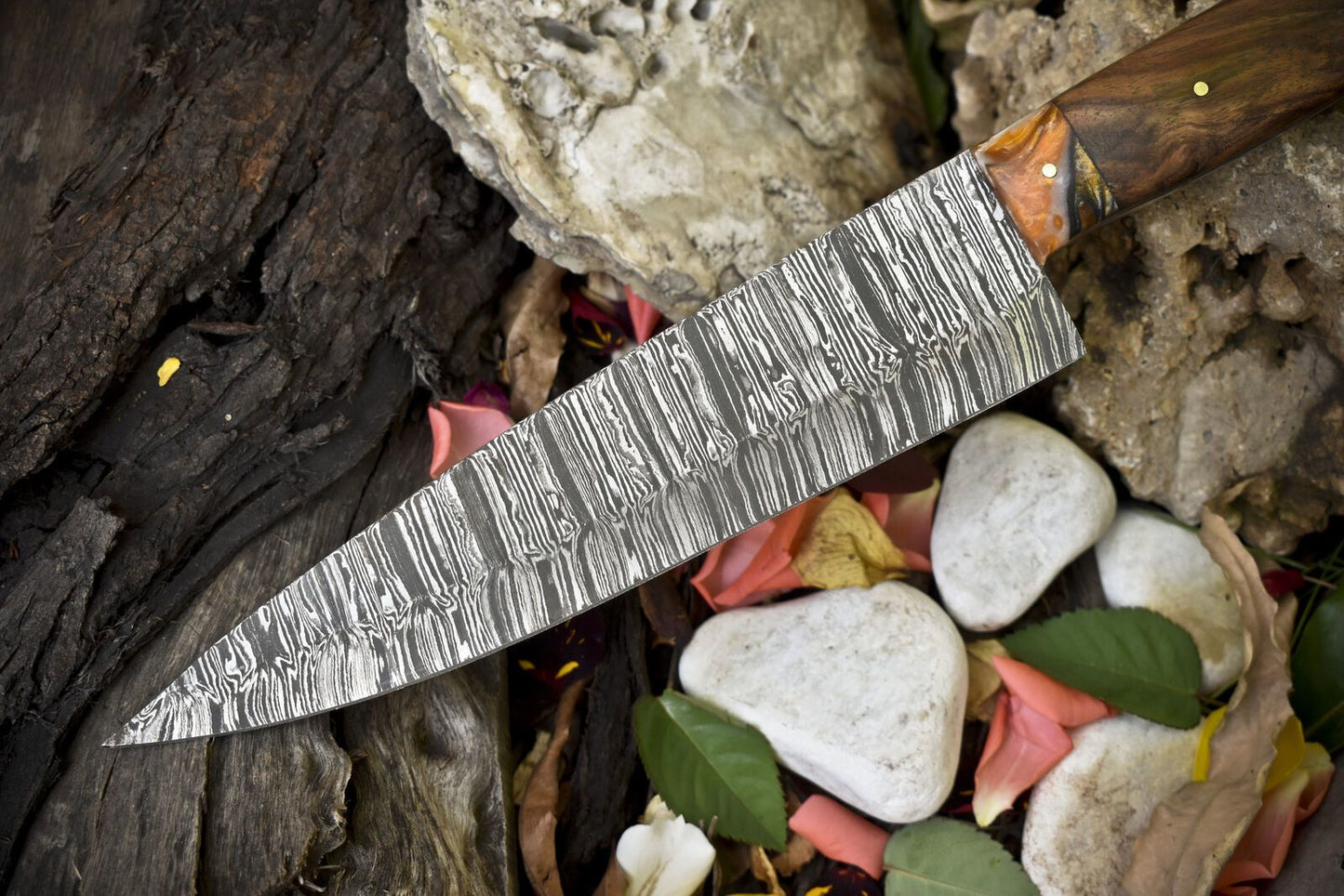 Professional 13 Damascus Chef Knife  Handcrafted Full Tang Kitchen Knife 2
