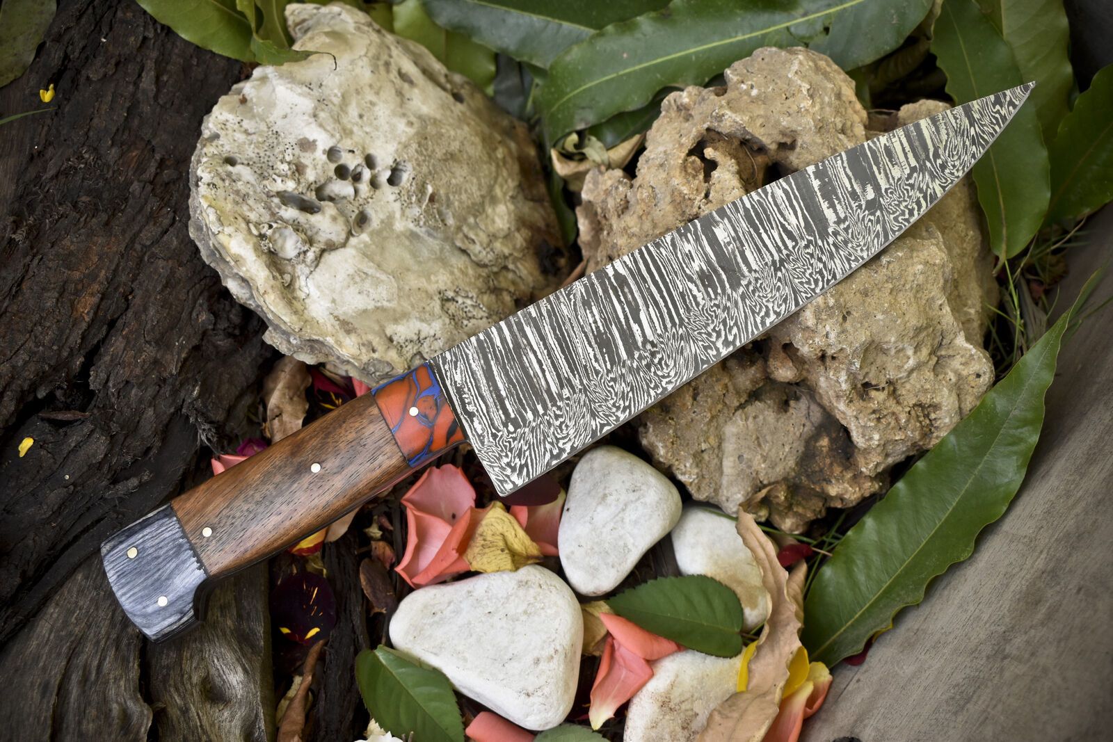 Artisan Hand Forged 13 Damascus Chef Knife  Premium Kitchen Knife Gift 3