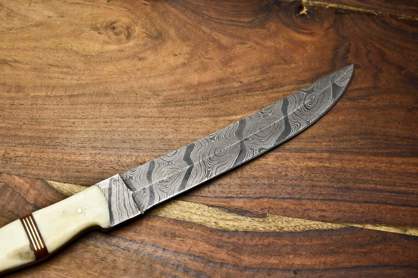Handmade Damascus Chef Knife  Custom Forged 12 Inch Kitchen Knife 1