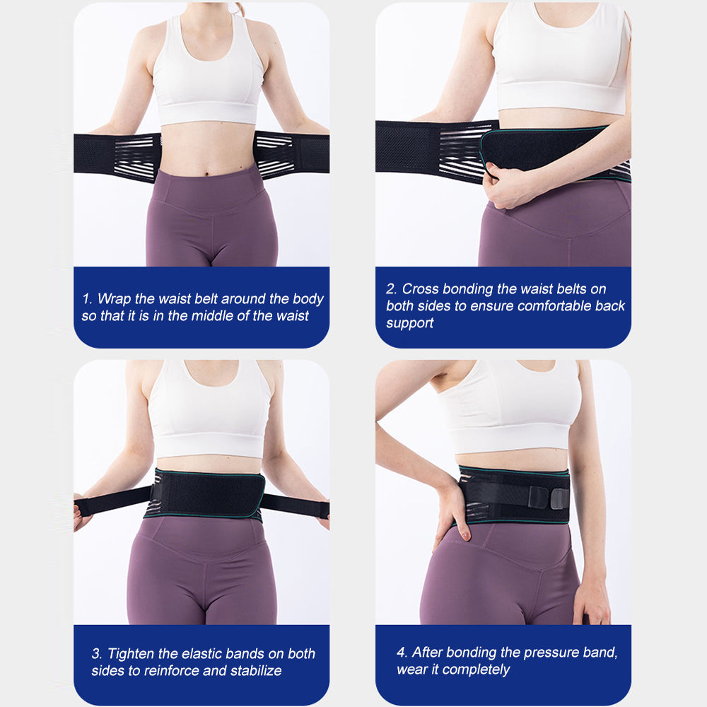 Adjustable Lumbar Support Belt Lower Back Brace For Pain Relief Breathable And Stabilizing With 4 S 4