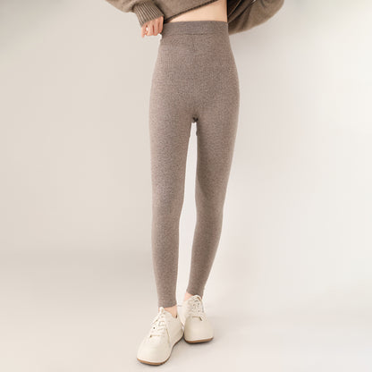 New Women's Wool Leggings, Slim Fit And Warm, Knitted Long Australian Wool Leggings For Autumn And Winter