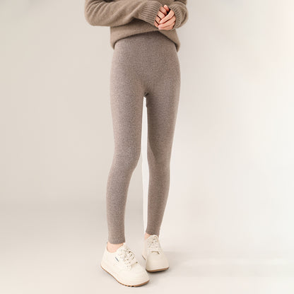 New Women's Wool Leggings, Slim Fit And Warm, Knitted Long Australian Wool Leggings For Autumn And Winter
