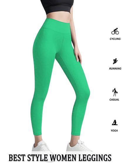 High Waisted Tummy Control Leggings for Women, Super Soft, No See Through, Workout Yoga Running Athletic Push Up Gym Fit