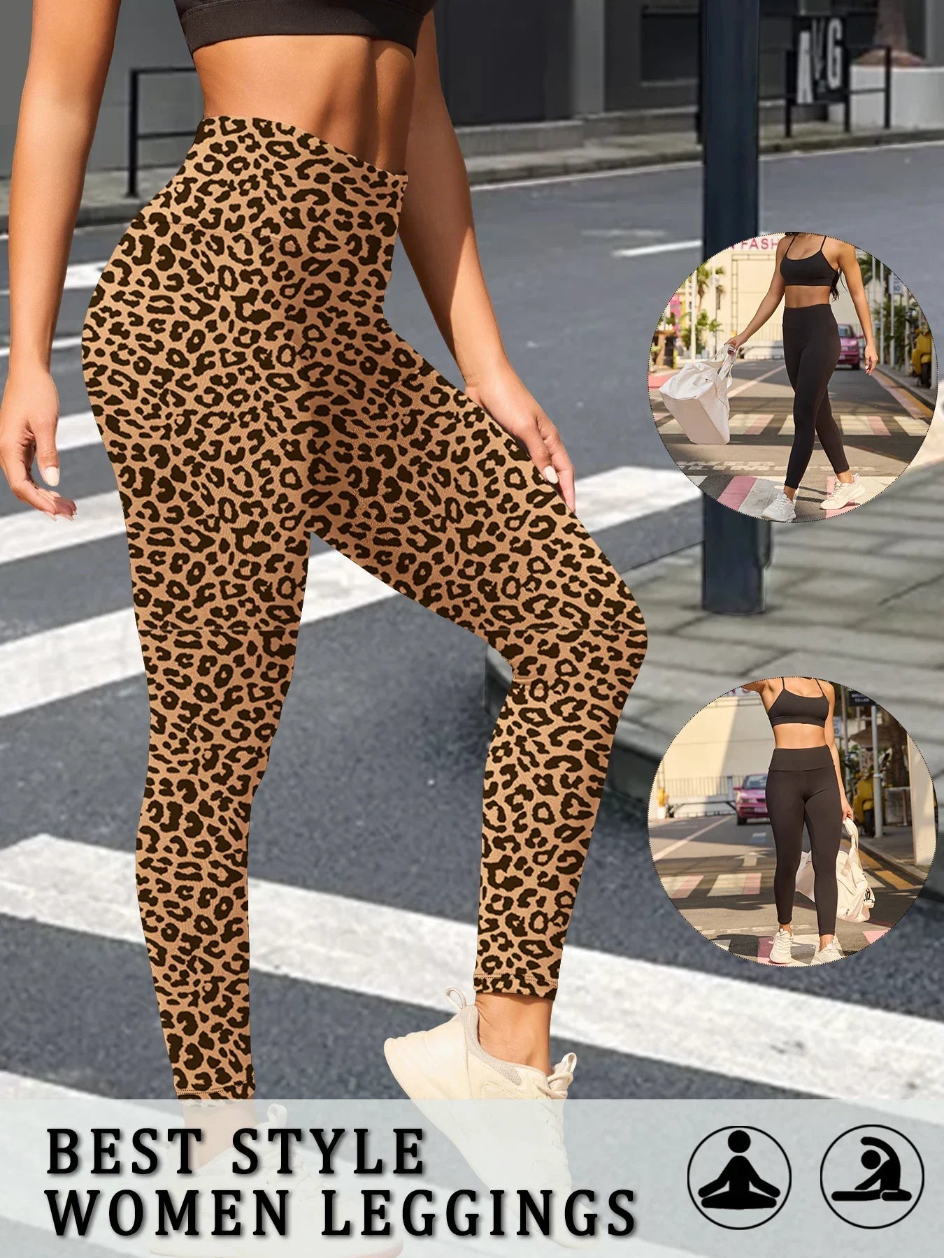 High Waisted Tummy Control Leggings for Women, Super Soft, No See Through, Workout Yoga Running Athletic Push Up Gym Fit