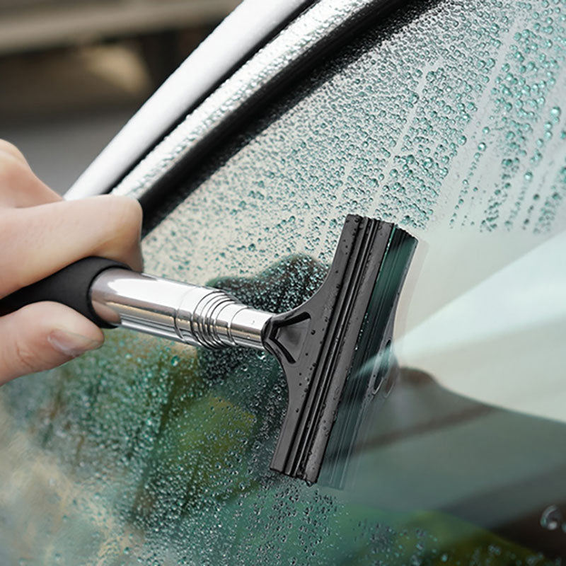 Auto Rearview Mirror Cleaner, Car Glass Mist Wiper Tool, Telescopic Handle Scraper Brush, Car Cleaning Accessories
