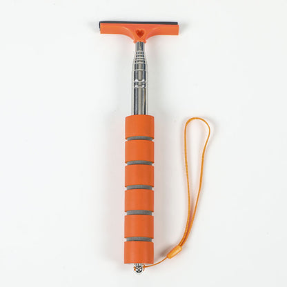 Auto Rearview Mirror Cleaner, Car Glass Mist Wiper Tool, Telescopic Handle Scraper Brush, Car Cleaning Accessories