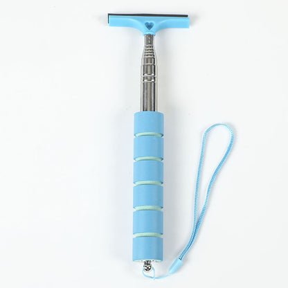 Auto Rearview Mirror Cleaner, Car Glass Mist Wiper Tool, Telescopic Handle Scraper Brush, Car Cleaning Accessories