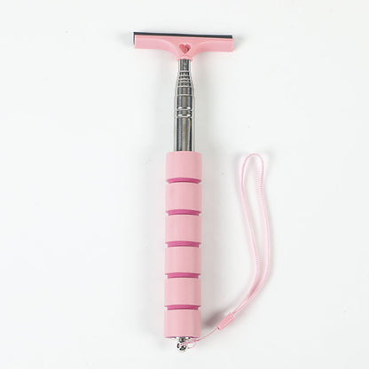 Auto Rearview Mirror Cleaner, Car Glass Mist Wiper Tool, Telescopic Handle Scraper Brush, Car Cleaning Accessories