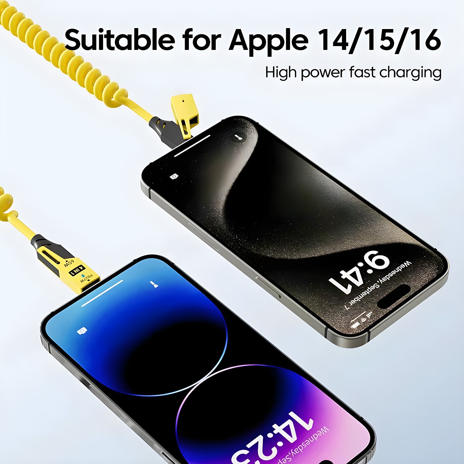 USB C Fast Charging Cable, Zinc Alloy Type C Cable for iPhone, Samsung, Xiaomi, PD Data Spring Charger