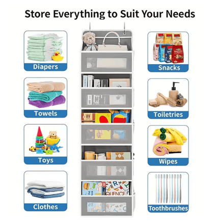 OverDoor 5 Shelf Hanging Storage Organizer With Large Capacity Pockets 1
