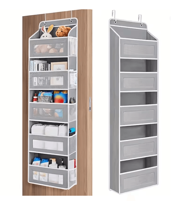 OverDoor 5 Shelf Hanging Storage Organizer With Large Capacity Pockets 7