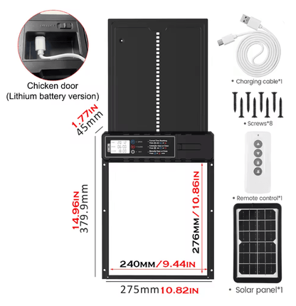 SolarGuard Automatic Chicken Coop Door With Timer And Light Sensor 5