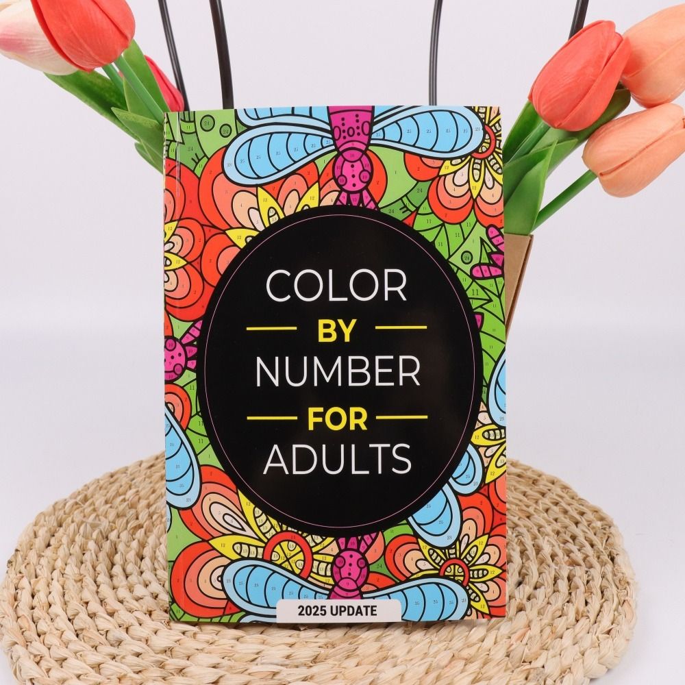 Stress Relief Coloring Book for Adults, Unique Background Color By Number, Anxiety Therapy Art for Men, Women, Teens
