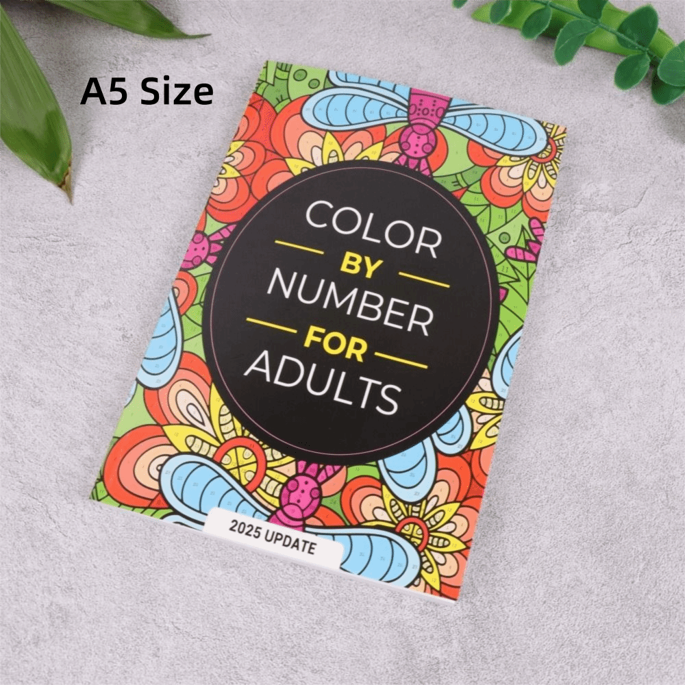 Stress Relief Coloring Book for Adults, Unique Background Color By Number, Anxiety Therapy Art for Men, Women, Teens