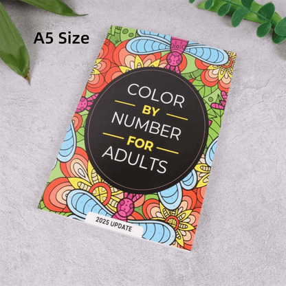 Stress Relief Coloring Book for Adults, Unique Background Color By Number, Anxiety Therapy Art for Men, Women, Teens