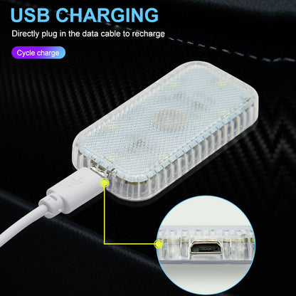 Wireless LED Touch Light, USB Car Interior Lamp, Mini Ceiling and Door Lighting for Trunk and Storage Box