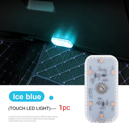 Wireless LED Touch Light, USB Car Interior Lamp, Mini Ceiling and Door Lighting for Trunk and Storage Box