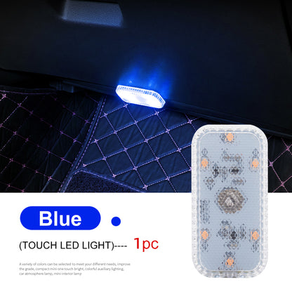 Wireless LED Touch Light, USB Car Interior Lamp, Mini Ceiling and Door Lighting for Trunk and Storage Box