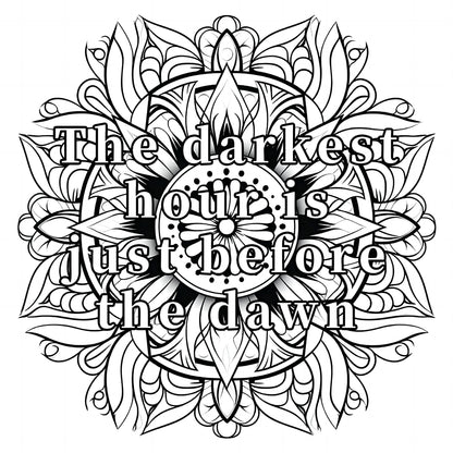 Stronger Than The Storm Coloring Book, Vibrant Floral Pages for Adults, Imaginative Art Therapy