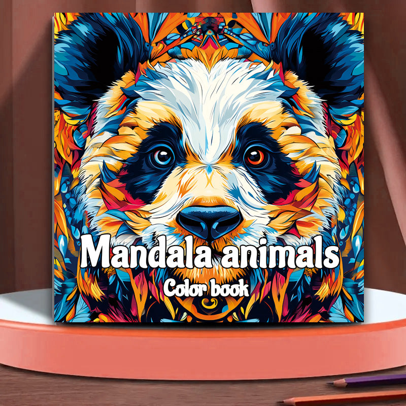Animal Mandala Coloring Book For Adults Stress Relief Art Therapy Realistic Doodle Sketchbook Creat 5