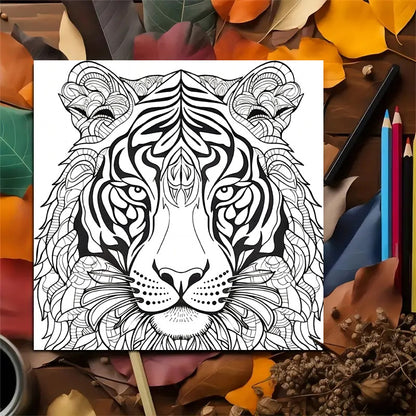 Animal Mandala Coloring Book For Adults Stress Relief Art Therapy Realistic Doodle Sketchbook Creat 3