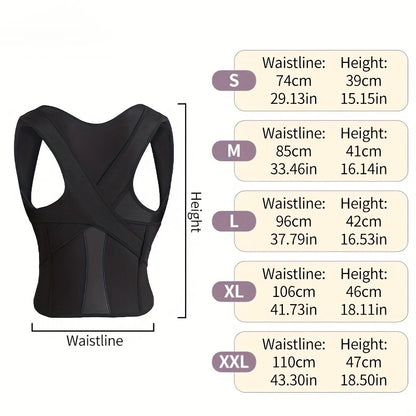 Belt Clavicle Spine Support, Adjustable Back Shoulder Posture Corrector, Upper Back Neck Brace, Reshape Your Body