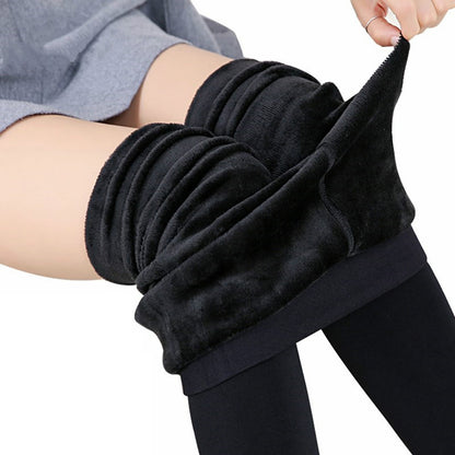 Winter Leggings For Women, Warm Velvet Leggings, High Waist Stretchy Leggings, Solid Color